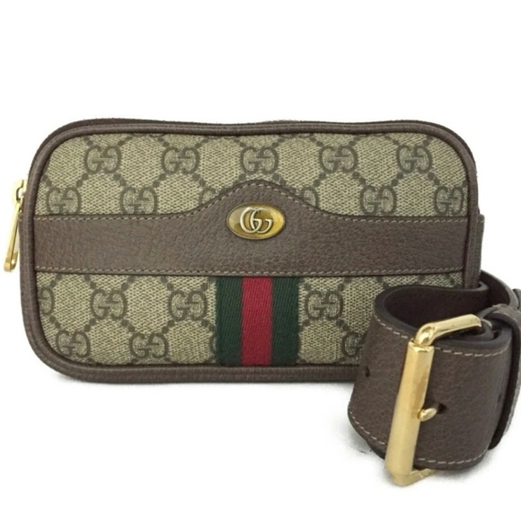 GUCCI Ophidia GG Supreme Sherry Line PVC
Waist Pouch Bum Bag Beige - Picture 1 of 10
